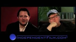 Michael Moore w/ IndependentFilm.com about "Capitalism a love story" his new documentary