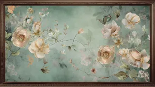 FLOWER TABLO TV TABLO TV ÇERÇEVE REKLAMSIZ TV WALLPAPER ART ÇERÇEVE MİSAFİR TABLO TV