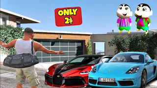 GTA 5 : FRANKLIN, SHINCHAN AND PINCHAN BUYING EVERYTHING 😯 FOR 2 DOLLARS