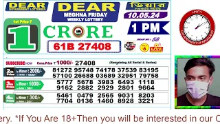 LOTTERY LIVE DEAR NAGALAND STATE LOTTERY SAMBAD DRAW RESULT 10.05.2024 NAGALAND LOTTERY LIVE