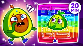 🌈 Baby Plays Giant Inflatable Color Maze 🤩 + More Best Kids Cartoon by Pit & Penny Stories 🥑💖