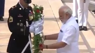 Modi in US: PM Modi lays wreath at the Space Shuttle Columbia Memorial in Washington DC