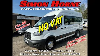 Ford Transit 460 17 Seat 2.2TDCi 125ps Minibus covered only 29800 miles  www.VanSalesScotland.co.uk