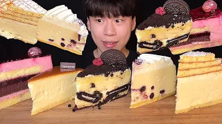 SUB) 고소하고 꾸덕한 치즈케이크 먹방 mukbang asmr 투썸과 디저트39에서 잔뜩 가져온 치즈케이크🧀 아주 부드러워서 씹을게 없어요😛