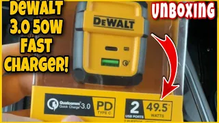 😍🤯 DeWALT 50W Fast Charger 3.0 USB Type-C | ASMR Unboxing 👀 At Home Depot & LOWE'S!