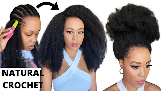 🔥How To: FAKE NATURAL HAIR / 🚫NO LEAVE-OUT / CROCHET METHOD / Protective Style / Tupo1