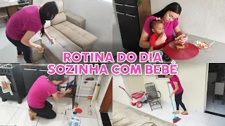 MINHA ROTINA DO DIA SOZINHA COM BEBÊ | Maria Eduarda