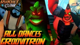 Ratchet & Clank PS4 - All Characters/Enemies Dancing to Groovitron