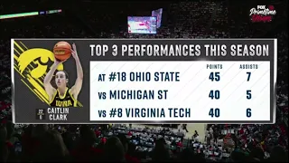 Last two minutes in first half of Iowa vs Maryland