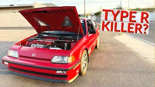 A K24 Swapped First Gen CRX is a NA BEAST!