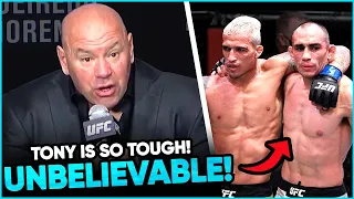 Dana White reacts to Tony Ferguson's loss to Charles Oliveira, reactions to Deiveson Figueiredo vs