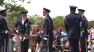 US Air force honour guard awesome performance