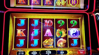 Trying to get that MAJOR playing DRAGON'S LAW FORTUNE BAGS slot machine @Yaamava.