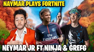 Neymar Jr Playing Fortnite w Ninja & TheGrefg Using His Neymar skin