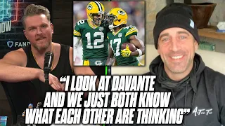 Aaron Rodgers Says He & Davante Adams Can Decide A Play With Just A Look | Pat McAfee Reacts