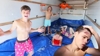 Slip N Slide In MOVING TRUCK! *KNOCKED OUT*