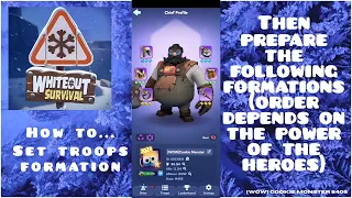 Whiteout Survival - Troops Formation setting, Bear Trap Formations WOW s405