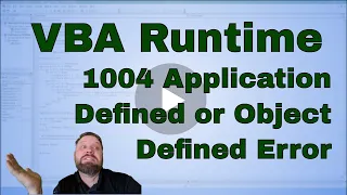 VBA run-time error '1004' Application-defined or Object-defined error