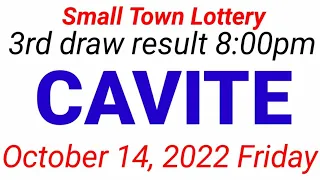 STL - CAVITE October 14, 2022 3RD DRAW RESULT