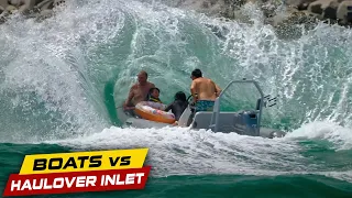 RUNNING INTO THE WRONG WAVE AT HAULOVER! | Boats vs Haulover Inlet