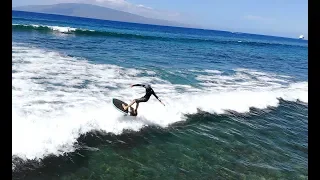 FOIL SURFING HAWAII // insane DRONE FOIL SURF SESSION FROM ABOVE MAUI