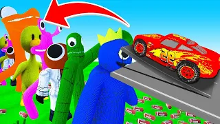 CARS JUMP OVER 1000 RAINBOW FRIENDS - Teardown Mods