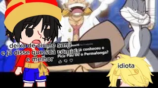 mugiwaras react luffy responde comentários/Vitor d akabane/#voicemaker#gacha