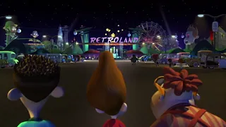 Jimmy Neutron & Friends visit Retroland | Amusement park