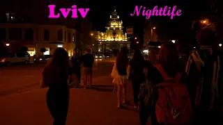 Walking in Lviv Nightlife Easter (Львів Lwow) Rogatyntsiv Valova Halytska Soborna sq. 2024 | Ukraine