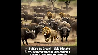 Buffalo Go Crazy! Lion Made Big Mistake When Challenging A Crowded Herd Of Buffaloes