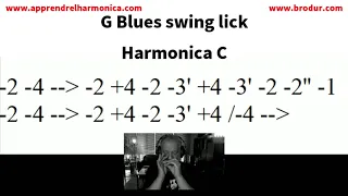 G Blues swing lick - Harmonica C