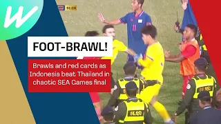 Foot-brawl! Chaos as Indonesia beat Thailand in SEA Games final | International Football 2022/23