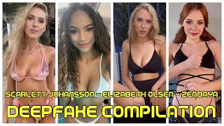 TikTok Hot Deepfake Compilation - Scarlett Johansson, Elizabeth Olsen, Zendaya - Deepfaker - HD