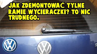 Demontaż tylnego ramienia wycieraczki VW Golf IV/V/BORA. How to remove the rear wiper arm?