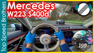 Mercedes Benz W223 S400d 4MATIC (2021) AUTOBAHN POV TOP SPEED 🚀 #TopSpeedBrothers