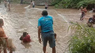 Amazing Traditional Cast Net Fishing in River
