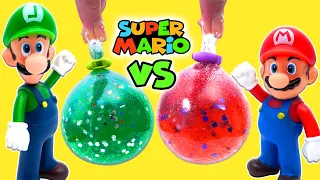 How To Make Super Mario Bros Mario VS Luigi DIY Squishy Challenge | Fun Crafts For Kids