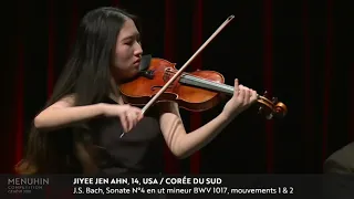 Jiyee Jen Ahn performs Bach's Sonata No. 4 in C Minor, BWV 1017