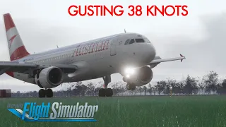 Difficult gusty landing in Vienna | Fenix A320 | Microsoft Flight Simulator 2020