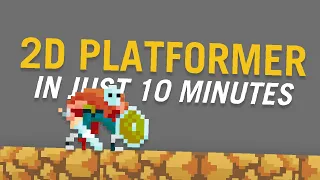 Make your first 2D platformer game IN JUST 10 MINUTES (Godot Game Engine)