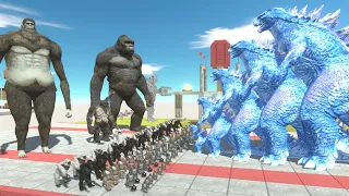 King Kong War - King Kong Family + Beast Titan vs Growing SHIMO GODZILLA 2014 Ice Frostbite - ARBS