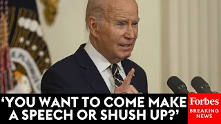 JUST IN: Biden Responds To Member Of The Audience Who Interrupted Him