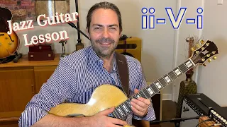 Jazz Guitar Lesson - Beginning Approach to  ii-V-I line development