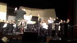 Keystone Oaks Symphonic Band playing On This Day Earth Shall Ring feat. trumpet section 12-10-15.