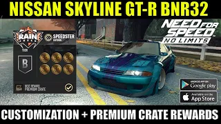 NFS: NO LIMITS - NISSAN SKYLINE GT-R BNR 32 CUSTOMIZATION + RIVALS REWARD