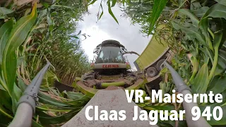 Agrolohn Maisernte mit Claas Jaguar 940 | 360 Grad VR Video