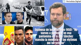 Espinosa de los Monteros (VOX): "Pedro Sánchez mancha la memoria de las víctimas del terrorismo"