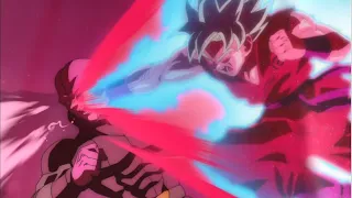 Super Saiyan Blue Goku using Kaio-ken against Hit, Zeno makes his appearance English Dub