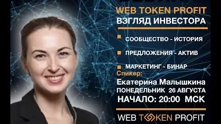 Презентация  WebTokenProfit,  Екатерина Малышкина