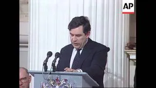 UK: CHANCELLOR GORDON BROWN SINGLE EURO CURRENCY SPEECH